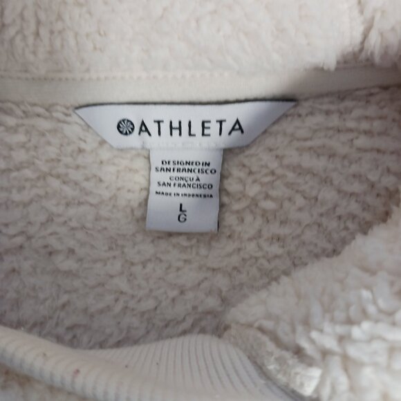 Athleta, Tugga Sherpa Hoodie, Creamy Ivory, Size Large, Cozy, Soft, Warm - Picture 2 of 16